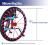 A,20in,20Inch Wheelchair Push Rim Covers,Wheelchair Rear Wheel Push Ring Silicone Protective Cover, Non-Slip Hand Push Cover, Improve Grip and Traction, Easy to Take of and Clean view 2