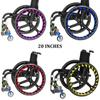 A,20in,20Inch Wheelchair Push Rim Covers,Wheelchair Rear Wheel Push Ring Silicone Protective Cover, Non-Slip Hand Push Cover, Improve Grip and Traction, Easy to Take of and Clean view 3