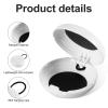 2pcs Ear Plug Carrying Cases, Mini Portable Earplug Case Earbud Organizer Holder with Lanyard Ear Bud Small Storage Box for Travel Business Outdoor Activities Trinkets and Pills(White, Black) view 4