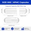 ATLEMISME Empty Vegan Capsules Size 000 - Vegan Capsules Empty (1000 Count) Empty Capsules DIY Vegetable Capsule Filling - Veggie Capsules Empty Caps with 2 Micro Lab Spoons for Capsule Filling view 2