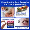 ATLEMISME Empty Vegan Capsules Size 000 - Vegan Capsules Empty (1000 Count) Empty Capsules DIY Vegetable Capsule Filling - Veggie Capsules Empty Caps with 2 Micro Lab Spoons for Capsule Filling view 3