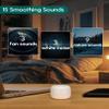 Babelio White Noise Sound Machine, Night Light, Mini and Portable, 15 Non-looping Sounds, Timer, Memory Function, for Adults Baby, Travel, White view 3