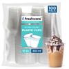Freshware 12 oz Clear Disposable Plastic Cups, 100 Pack Clear Plastic Cups Tumblers, Heavy-duty Party Glasses, Disposable Cup for Thanksgiving, Halloween, Christmas Party view 1