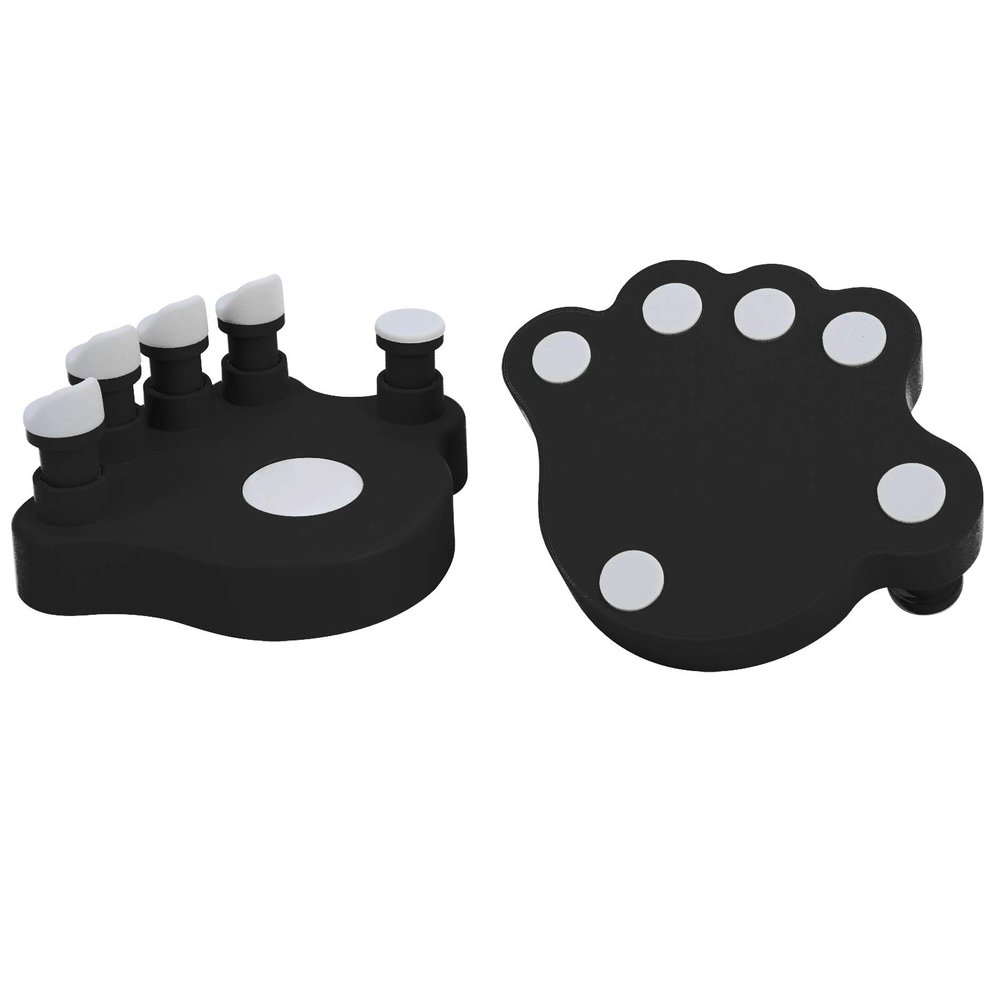 1 Pair Anti Folding Piano Finger Strength Training Exerciser, Hand Corrector Device for Solo Piano Training (Black)