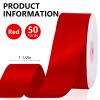 1-1/2 Inch Red Satin Ribbon,50 Yards Red Christmas Ribbon for Gift Wrapping,Xmas Tree Wedding Valentines Day Decoration,DIY Flower Bouquet Bows view 2