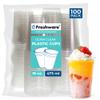 Freshware 16 oz Clear Disposable Plastic Cups, Clear Plastic Cups Tumblers, Heavy-duty Party Glasses, Disposable Cups for Thanksgiving, Halloween, Christmas Party, 16 Oz Cups, 100 Count (Pack of 1) view 1
