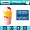 Freshware 16 oz Clear Disposable Plastic Cups, Clear Plastic Cups Tumblers, Heavy-duty Party Glasses, Disposable Cups for Thanksgiving, Halloween, Christmas Party, 16 Oz Cups, 100 Count (Pack of 1) view 2