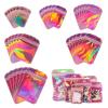 120 Pack Plastic Resealable Bags Iridescent Holographic Packaging Bags Ziplock Plastic Bag Gift Pouch Baggies 6 Sizes for Jewelry Lip Gloss Small Business Gift Storage Packaging view 1