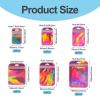 120 Pack Plastic Resealable Bags Iridescent Holographic Packaging Bags Ziplock Plastic Bag Gift Pouch Baggies 6 Sizes for Jewelry Lip Gloss Small Business Gift Storage Packaging view 2
