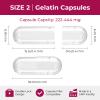 ATLEMISME Empty Gelatin Capsules Size 2 - Gelatin Capsules Empty (500 Count) Empty Capsules DIY Gelatin Capsule Filling - Gel Capsules Empty Caps with 2 Micro Lab Spoons for Capsule Filling view 4