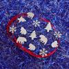 PAPER FAIR 1LB Christmas Royal Blue Crinkle Cut Paper Shred Filler w/Polar Bear Confetti, Silver Iridescent Glitter Strand Raffia Tissue, Xmas Tree Gift Box Basket Packaging Wrap Bedding Cushion view 4