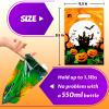 HAPMARS 60 Pcs Halloween Goodie Bags,Trick or Treat Bags Bulk Plastic Candy Bag with Handle 6 Designs, Pumpkin Halloween Snack Cookie Gift Bag Party Favors Event Supplies for Boys Girls Kids Adult view 2