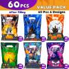 HAPMARS 60 Pcs Halloween Goodie Bags,Trick or Treat Bags Bulk Plastic Candy Bag with Handle 6 Designs, Pumpkin Halloween Snack Cookie Gift Bag Party Favors Event Supplies for Boys Girls Kids Adult view 4