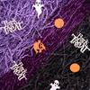 PAPER FAIR 16oz Halloween Crinkle Paper Filler, Black Purple Iridescent Glitter Strand Raffia Shred w/Orange Ghosts Trick or Treat Confetti, Candy Gift Wrapping Basket Box Craft Bedding Cushion view 2