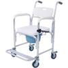 4-in-1 Bedside Commode Chair, Shower Wheelchair Portable Toilet Rolling Transport Chair with Arms & 4 Brakes,Portable Toilet for Adults, Senior, Handicap,Elderly and Disabled,Weight Capacity 300lbs view 2