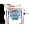 4-in-1 Bedside Commode Chair, Shower Wheelchair Portable Toilet Rolling Transport Chair with Arms & 4 Brakes,Portable Toilet for Adults, Senior, Handicap,Elderly and Disabled,Weight Capacity 300lbs view 3