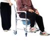 4-in-1 Bedside Commode Chair, Shower Wheelchair Portable Toilet Rolling Transport Chair with Arms & 4 Brakes,Portable Toilet for Adults, Senior, Handicap,Elderly and Disabled,Weight Capacity 300lbs view 4