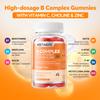 B Complex 50 Gummies ,Methylated B Complex with Vitamin C,Choline & Zinc - Active Methylated B-Complex for Energy,Methylated Support - All B Vitamins - B1,B2,B3,B5,B6,B7,B9,B12 - Sugar Free,120 Count view 3