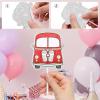 18 Pieces Bus Cupcake Toppers Kids Happy Birthday Retro Classic Car Decorations Boys and Girls Birthday Party Baby Shower Transportation Decorations view 3