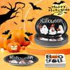 100Count Halloween Oval Paper Plates and Napkins Sets -10" x 12" Heavy Duty Party Plates and 6.5'' Napkins for Halloween Party view 4