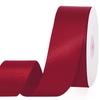 1-1/2 Inches 50 Yards Wine Red Satin Ribbon for Gift Wrapping,Christmas Ribbon for Xmas Tree Wedding Valentines Day Decoration,Flower Bouquet Bows DIY view 1