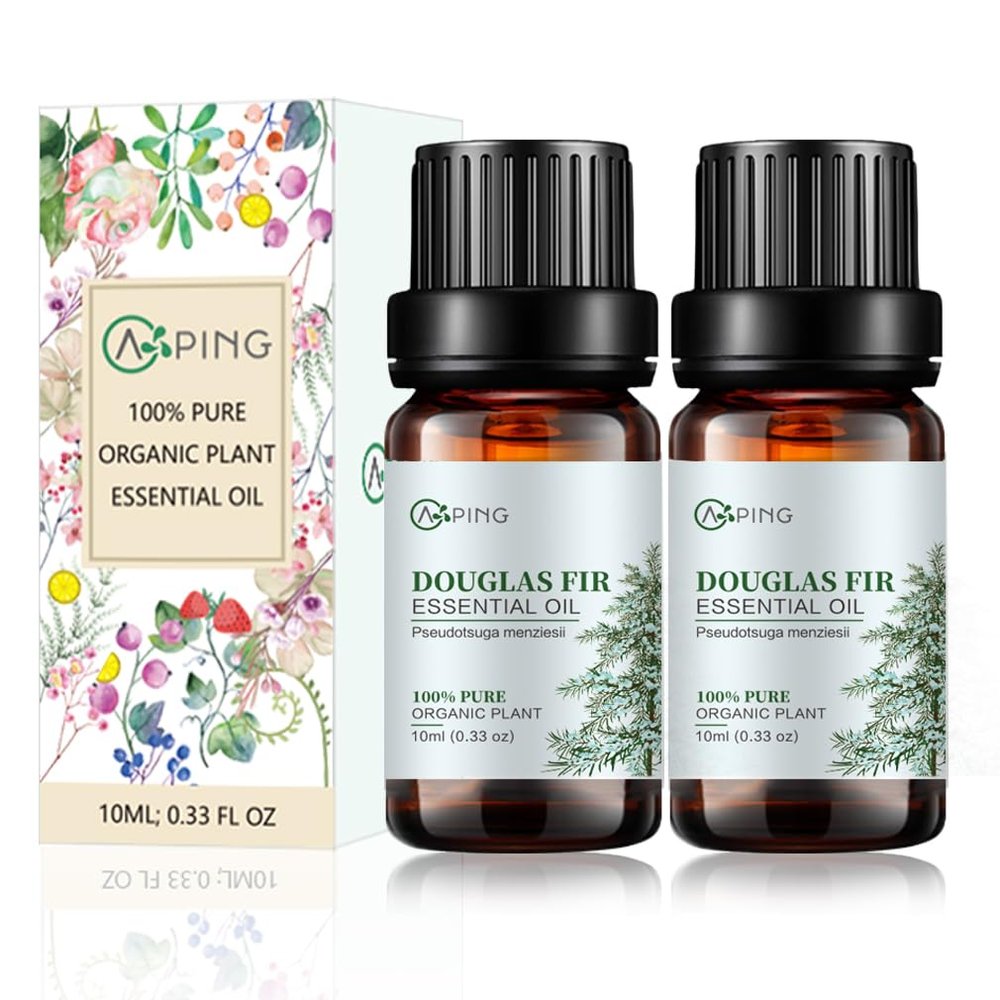 2-Pack Douglas Fir Essential Oil - 100% Pure Organic Natural Plant (Pseudotsuga menziesii) Douglas Fir Oil for Diffuser, Aroma, Spa, Massage, Yoga, Perfume, Body - 2x10ML