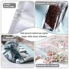 100-pack 9.5 x 14.6 Large Stand Up Mylar Bags with Clear Window 1 Gallon Resealable Foil Pouches for Food Storage Smell Proof Edible Packaging Bag for Small Business Bulk, Silver view 2