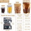 150-pack 4.7" x 7.9" Stand Up Mylar Bags with Clear Window Resealable Silver Aluminum Foil Pouches for Food Storage Smell Proof Edible Packaging Bag for Cookies and Small Business Bulk view 3