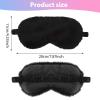 3 Pcs Plush Sleeping Eye Mask, Soft and Fuffy Plush Blindfold Comfortable Faux Fur Eye Shade with Elastic Strap for Women Men and Kids Travel Nap Sleeping (Solid ColorBlack, White, Pink) view 2