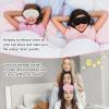 3 Pcs Plush Sleeping Eye Mask, Soft and Fuffy Plush Blindfold Comfortable Faux Fur Eye Shade with Elastic Strap for Women Men and Kids Travel Nap Sleeping (Solid ColorBlack, White, Pink) view 3