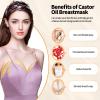 Castor Oil Pack, Reusable Castor Oil Packs Kit Adjustable Elastic Cloth Safe Organic German Cotton Plus Size for Belly, Waist, Back, Neck and Joint Care (Breast Pack) view 2