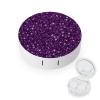 Meaudiwes Daily Contact Lens Case Leak Proof Contact Lens Box Holder With Mirror Suitable For Daily Makeup Office Travel Outdoor Compatible with Beautiful Dark Purple Bling Glitter Sparkles Pattern view 1