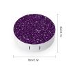Meaudiwes Daily Contact Lens Case Leak Proof Contact Lens Box Holder With Mirror Suitable For Daily Makeup Office Travel Outdoor Compatible with Beautiful Dark Purple Bling Glitter Sparkles Pattern view 2