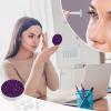 Meaudiwes Daily Contact Lens Case Leak Proof Contact Lens Box Holder With Mirror Suitable For Daily Makeup Office Travel Outdoor Compatible with Beautiful Dark Purple Bling Glitter Sparkles Pattern view 4