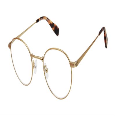 Scojo New York The Booth Reading Glasses, Handmade Scratch Resistant Readers for Women and Men, Antique Gold +2.75