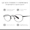 Scojo New York The Booth Reading Glasses, Handmade Scratch Resistant Readers for Women and Men, Antique Gold +2.75 view 2