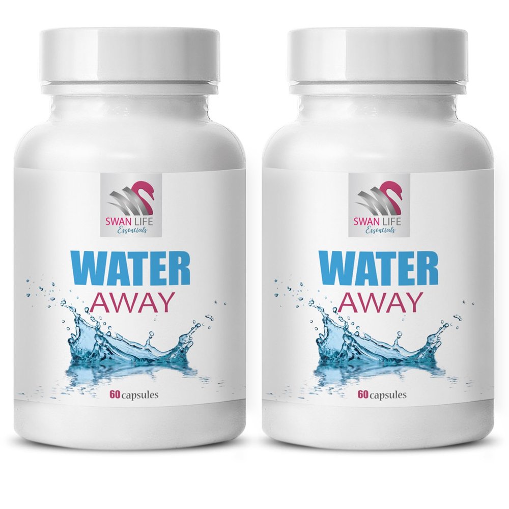Diuretic water support - WATER AWAY - Fluid supplement, Wellness diuretic, Natural fluid support, Herbal balance support, Water management supplement, Natural diuretic, wellness 2 Bottle 120 Caps