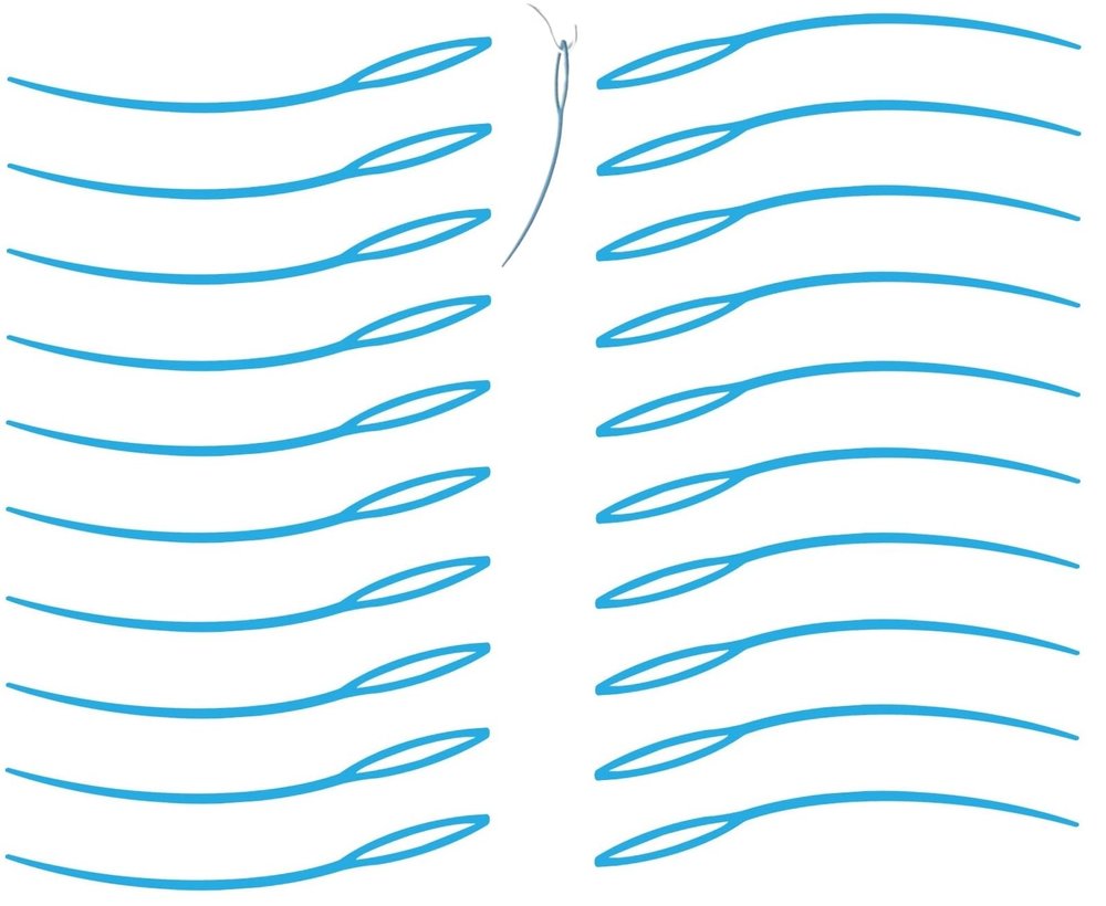 AmeriCan Goods Orthodontic Floss Threaders Blue Curved Smooth Edges Dental Floss Threader for Braces, Bridges, and Implants (250)