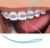 AmeriCan Goods Orthodontic Floss Threaders Blue Curved Smooth Edges Dental Floss Threader for Braces, Bridges, and Implants (250) view 3