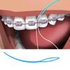 AmeriCan Goods Orthodontic Floss Threaders Blue Curved Smooth Edges Dental Floss Threader for Braces, Bridges, and Implants (500) view 3