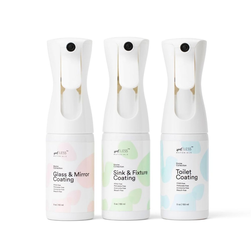 spotLESS MATERIALS Monthly Maintenance Bundle For Streak-Free, Stain-Resistant Bathroom, LESS Formula, Repels Water & Waste