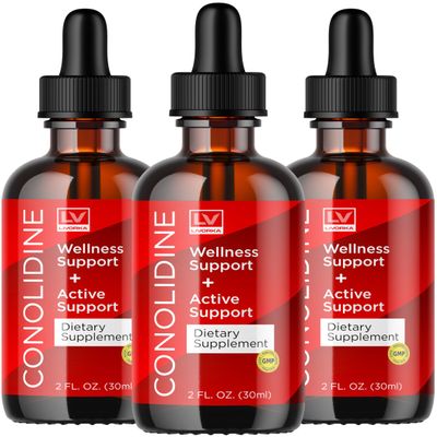 LIVORKA (3 Pack Conolidine Drops, Liquid, Conolidine Natural Relief Drops, Conolidine Reliever Maximum, Conolidine Reviews, 3 Bottles for 90 Days