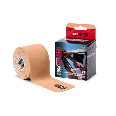 RockTape Go Gentle Adhesive Pre-Cut Kinesiology Tape (Beige)