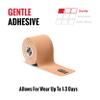 RockTape Go Gentle Adhesive Pre-Cut Kinesiology Tape (Beige) view 2