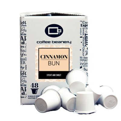 Cinnamon Bun Coffee Pods by Coffee Beanery | 96ct Bulk Flavored Coffee Pods Medium Roast Coffee Pods| 100% Specialty Arabica Coffee| Gourmet Coffee Pods