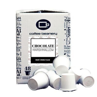 Coffee Beanery Chocolate Marshmallow Pods | 48ct Bulk Flavored Medium Roast | 100% Specialty Arabica | Gourmet Coffee