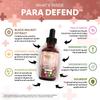 para Defend Wormwood Black Walnut Cleanse for Humans Drops Liquid Soursop Garlic Pumpkin Seed PAU D'Arco Oil of Oregano Turmeric Berberine Neem Extract Hull Bark Tincture by Clean Nutra view 3