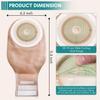 cavysharr Colostomy Bags 20 Pack, One-Piece Drainable Ostomy Pouches, 30mm-70mm Cut-to -Fit Ostomy Bags with Observation Window for Ileostomy Stoma Care., Skin view 3
