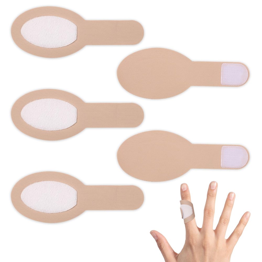 5pcs Castor Oil Packing for Fingers, Soft Cotton Castor Oil Wrap for Thumb Reusable Wrapping Castor Oil Pad for Relaxing