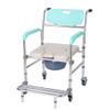 Shower Stool Shower Seat Wheelchair Foldable Toilet Chair with Silent Small Wheel Mobile Shower Toilet Seat Waterproof Automatic Wheelchair view 1